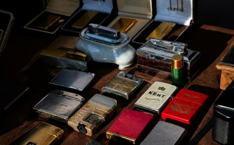 collection of rare vintage lighters and antique lighters