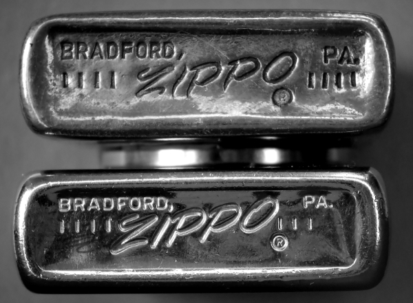 Zippo lighter bottom stamps - fake vs real